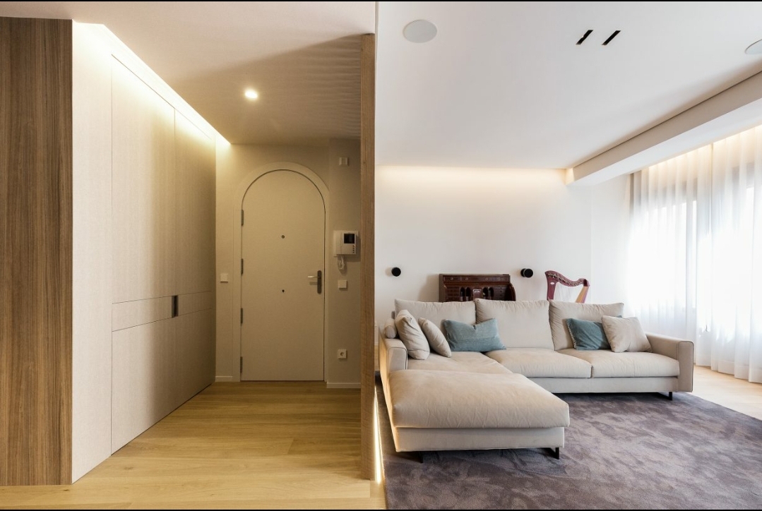 Suelo radiante y madera natural